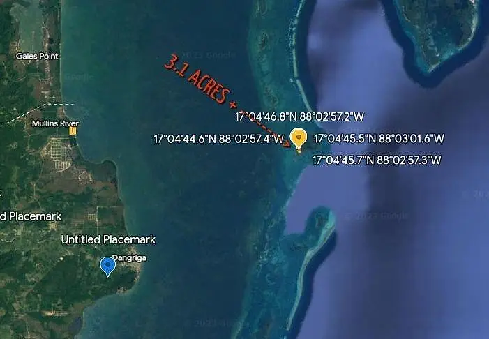 3.1 Acres South Long Caye - Belize Central America